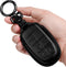 Tukellen for Jeep Key Fob Cover Leather,Leather Key Case Protector Compatible Jeep Grand Cherokee Renegade Chrysler 200 300 Dodge RAM Durango Chal...