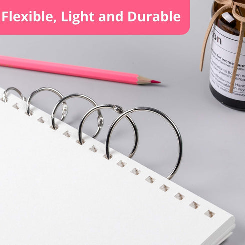 Mr. Pen- Binder Rings, Loose Leaf Binder Ring, 36pc, Assorted Sizes, Book Binder Rings, Ring Binder Clips, Metal Rings for Index Cards, Rings for ...
