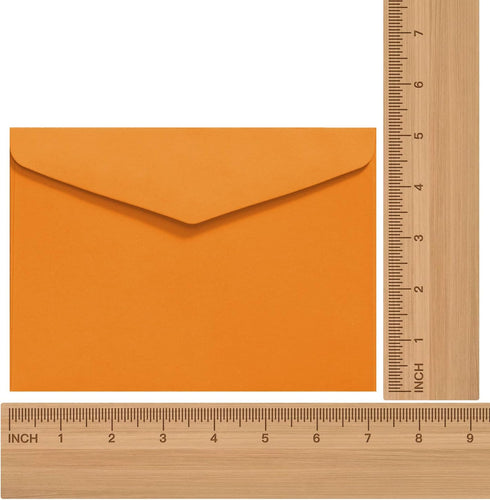 50 Pack Orange Envelopes 5-1/5 x 7-1/5 Envelopes A7 Invitation Envelopes for Personalize Gift Cards, Wedding, Baby Shower, Mailing, Birthday Party...