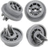 APPLIANCEMATES DD66-00023A Roller Lower Dish Rack for Samsung Dishwasher Dishrack Lower Wheels and Mounting Clip 4-Pack, Replacement Part PS4222532, AP4342187, 2002711