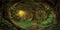 AWERT 30x18 inches Psychedelic Forest Terrarium Background Dim Old Trees Woodland Reptile Habitat Background Green Rainforest Aquarium Background ...