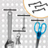 100 Pcs Peg Locks Pegboard Hook Locks Peg Hook Locks Plastic Pegboard Hooks Black Plastic Peg Hook Fixer Pegboard Display Hook Organizer Peg Board...