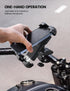 Lamicall Motorcycle Phone Mount, Bike Phone Holder - Upgrade Quick Install Handlebar Clip for Bicycle Scooter, Cell Phone Clamp for iPhone 15 Pro ...