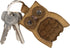 Hide & Drink Critter Keychain Rustic Leather Animal Key Ring Holder Handmade Hoot Owl...