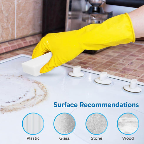 (40 Pack) Extra Large Eraser Sponge - Extra Thick, Long Lasting, Premium Melamine Sponges in Bulk - Multi Surface Power Scrubber Foam Cleaning Pad...