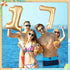 Number 0-9 Pool Float 20'' Gold Pool Birthday Party Decoration Large Inflatable Swimming Balloon for Summer Graduation Party Supplies Indoor Outdo...