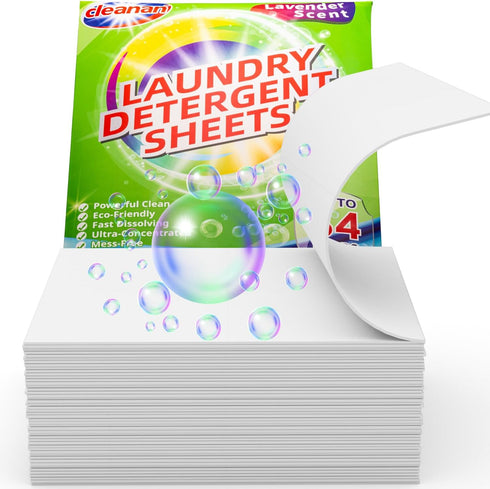 Eco Laundry Detergent Sheets, Hypoallergenic, Biodegradable Laundry Sheets, Plastic Free Packaging, Convenient and Efficient for Travel, Washer Sh...