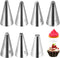 7 Pcs Piping Tips, Cake Piping Nozzles Kit Stainless Steel Piping Nozzles Tips Nozzles for Decoration DIY Icing Tool for Cream Cupcake Cookie Puff...
