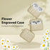 AirPods Pro 2 Case Cover, KOREDA Cute Flower Engraved Design Case for Airpods Pro 2nd Generation/1st Generation, Soft Silicone Full Protective Cov...
