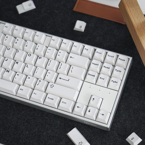 White Keycaps Set Cherry Profile Doubleshot Bow Keycaps 120 Keys Custom Keyboard Keycap for 60% 65% 70% 75% Cherry MX Gateron Kailh Switches Mecha...