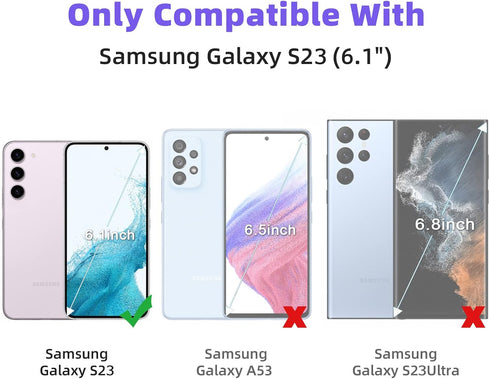 3 Pack Privacy Screen Protector Compatible with Samsung Galaxy S23, Anti-Spy TPU Hydrogel Protective Film for Samsung Galaxy S23 6.1" - Support Fi...