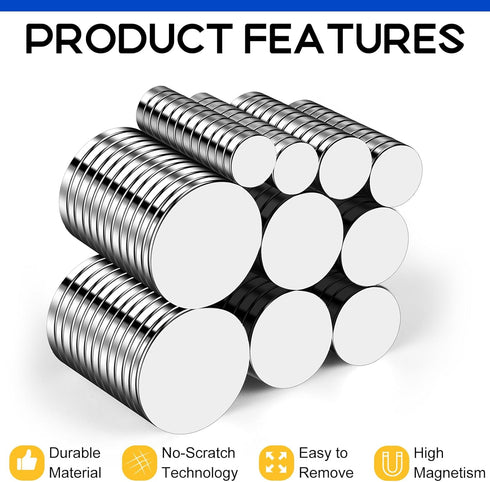 Strong Small Magnets, 120Pcs Tiny Rare Earth Magnets, 5 Assorted Sizes Strong Neodymium Refrigerator Magnets?Premium Disc Office Magnets for White...