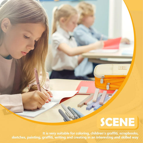 Henoyso 18 Pcs Aesthetic Bible Study Supplies Include Big Capacity Pen Bag with Zipper 12 Pcs Chisel Tip Bible Highlighters 5 Pcs Quick Dry Retrac...