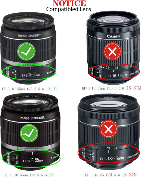 EW-60C Lens Hood for Canon EF-S 18-55mm f/3.5-5.6/ IS/IS II(Not for is STM),Lens,EF 28-90mm f/4-5.6 III,EF 28-80mm f/3.5-5.6 IV USM,58mm Digital T...