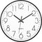 Foxtop Black Wall Clock 12 Inch Silent Non Ticking Quartz Battery Operated Round Clock Easy to Read for Office Classroom School Home Living Room B...