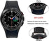 No Gaps Band Compatible with Samsung Galaxy Watch 6/5/ 4 40mm 44mm, Genuine Leather with Silicone Replacement Bracelet Bands Strap for Galaxy Watc...