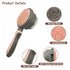 WishLotus Pet Brush, Double Sided Massaging Cat Hair Brush Retractable Self Cleaning Soft Pet Grooming Brush with Comfortable Handle for Grooming ...