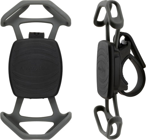 Nite Ize Wraptor Rotating Smartphone Bar Mount - Cell Phone Mount for Bikes, Strollers & More - Easy-to-Use & Adjustable Phone Accessories - Grey...