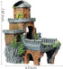 Aquarium Landscape Castle Fish Tank Ornament Creative Fish and Shrimp Dodge House Aquarium Grass Tank Landscape Decoration Ancient Architectural M...