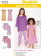 Simplicity 1722 Learn to Sew Girl's Pajama Sewing Patterns, Sizes 7-14...