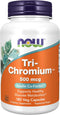 NOW Supplements, Tri-Chromium™ 500 mcg with Cinnamon, Insulin Co-Factor*, 180 Veg Capsules...