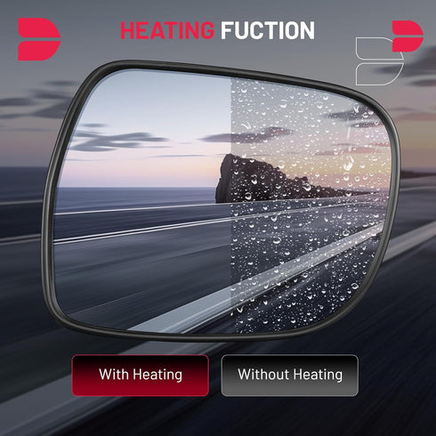 BDFHYK Passenger Right Side Heated Mirror Glass Compatible with Lexus 2004-2006 RX330, 2007-2009 RX350, 2006-2009 RX400h Side View Exterior Mirror...