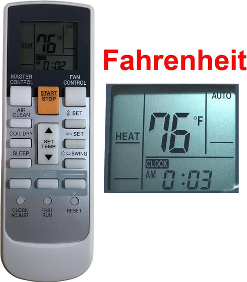 Replacement for Friedrich Air Conditioner Remote Control Model Number AR-RY16 Works for M24CG MW24C3F MW24C3G MW24CF MW24Y3F MW24YF MW30C3F MW30C3...
