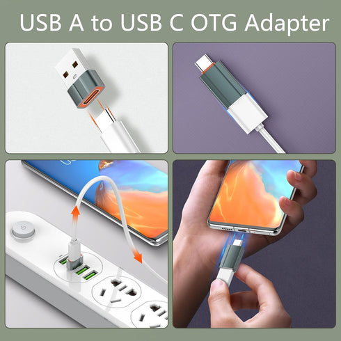 USB to USB C Adapter,USB C Female to USB Male Adapter OTG Converter for MacBook, Ipad, Desktop, Laptops, Projector, Chargers-2PCS...