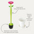 Vigar Flower Power Toilet Brush with Holder Set Toilet Brush with Daisy-shaped Handle, Flowerpot Base with Saucer Durable Bristles for Bathroom, W...