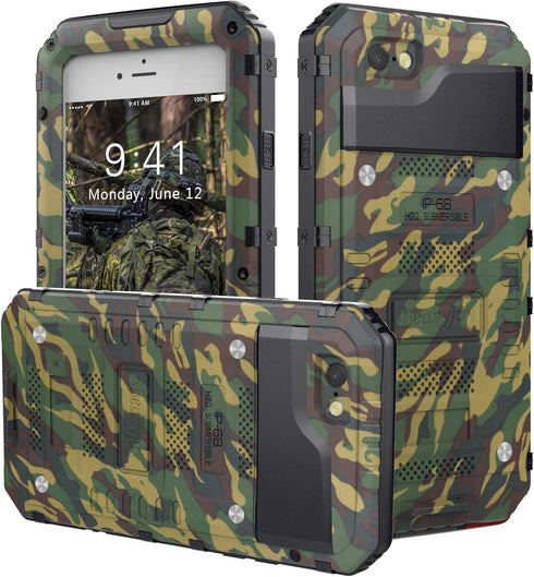 Beasyjoy for iPhone SE 2022/2020, Heavy Duty Case with Screen Protector, Military Grade Shockproof, Camo...
