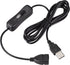 MECCANIXITY USB Cable with ON/Off Switch, USB Male to Female Extension Cord 2M Black, for LED Desk Lamp LED Strip...