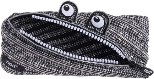ZIPIT Monster Pencil Case for Kids | Pencil Pouch for School, College and Office | Pencil Bag for Boys & Girls (Black & Silver)...