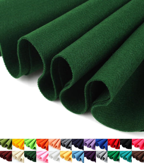 Barcelonetta | Felt Fabric | 72" Wide | 1.6mm Thick | Acrylic & Soft | Felt by The Yard | Felt for DIY Crafts, Projects, Sewing (Forest Green, Hal...