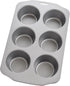Mrs. Anderson's Baking Nonstick 6-Cup Jumbo Muffin Pan, Carbon Steel with Non-Stick Coating, PFOA Free, 13 x 8.75-Inches...