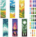 6pcs Scenery Cross Stitch Bookmark Kit DIY Beach Stamped Embroidery Bookmark Kits 8x2.4" Mountain Needlepoint Bookmark Kit with Instruction Aurora...