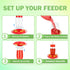 Hummingbird Feeder, Hummingbird Feeders for Outdoors Hanging ant and Bee Proof, Humming Birds Feeders for Outside, Plastic Hummingbird Feeder, Hum...