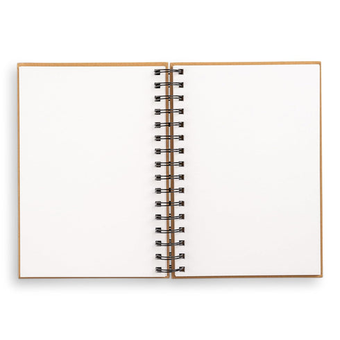 Sketchbook 5.5 x 8" Kraft Spiral Hardcover Mixed Media Sketchbook for Drawing, Acid-Free Quality Paper (128 pages) - Union Square & Co. Sketchbook...