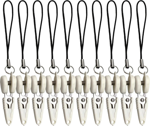 BambooMN JubileeYarn Itty Bitty Snippy Portable Keychain Scissors - White - 10 Pairs...