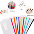 EOOUT 32pcs Poly Zip Envelope, Reusable Envelopes, Pencil Case Bulk, Bill Bag, 9'' x 4.7'', A6 Size, 10 Colors, for Cash School and Office Supplie...