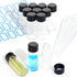 10PCS 4ml Clear Glass Vials with Screw Caps and PE pad, 1 Dram Small Lab Sample Vials with Lids, Leak-Proof Liquid Storage Empty Vial (with Droppe...