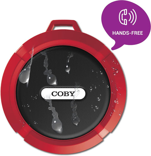 Coby Rugged Gear Bluetooth Speaker | Shower Speaker Waterproof IPX5 w/Suction Cup, Hands-Free Calls, Built-in Mic, 3W, Portable Speaker 7-HR Play,...