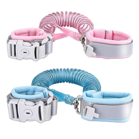 Anti Lost Wrist Link (8.2ft), Socub Toddler Leash Wrist for Child Safety with Key Lock, Safety Wrist Link for Kids, Pink...