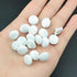 30pcs Ivory Satin Fabric Cloth Covered Buttons with Shank for Bridal Wedding Dress Buttons, DIY Sewing, Handmade Scrapbooking Decorations 12.5mm...