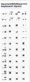 Spanish Replacement White Color Keyboard Sticker, Eco Friendly Skin Friendly Dustproof Computer Keyboard Sticker for Home Travel for Office for La...