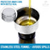 Zulay Kitchen Olive Oil Dispenser Bottle – 17oz Glass Oil Container with Spout, Funnel & Pourer – Dark Brown...