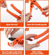 Pipe Cutter, High Performance blade Made Ratchet-type Pipe Cutter, One-hand Fast Pipe Cutting Tool for PVC PPR PE PEX Pipe and Other Plastic Pipe ...