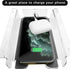 Under Desk Storage Shelf for Phone, Acrylic Under Desk Mount Phone Holder for Office Desks and Workstations, Hidden Space-Saving Under Table Smart...
