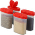SIGNORA WARE Spice Jars with Lids -8 and 4 oz Refillable Empty Airtight Spice/Seasoning Containers Set -2 way Pour/Sift Shaker Lids Clear Plastic ...