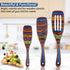 Spurtle Set, Wooden Utensils for Cooking, WOSPONFAN Kitchen Utensils Set, Pakkawood Kitchen Cooking Utensils Set, Apartment Essentials Wood Servin...