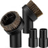 Honoson 2 Pack Vacuum Brush Attachment Round Dust Brush Bristle Cleaner Attachment 1-1/4 Inch Black Replacement with 1.25 to 1.37 Inch Vacuum Hose...